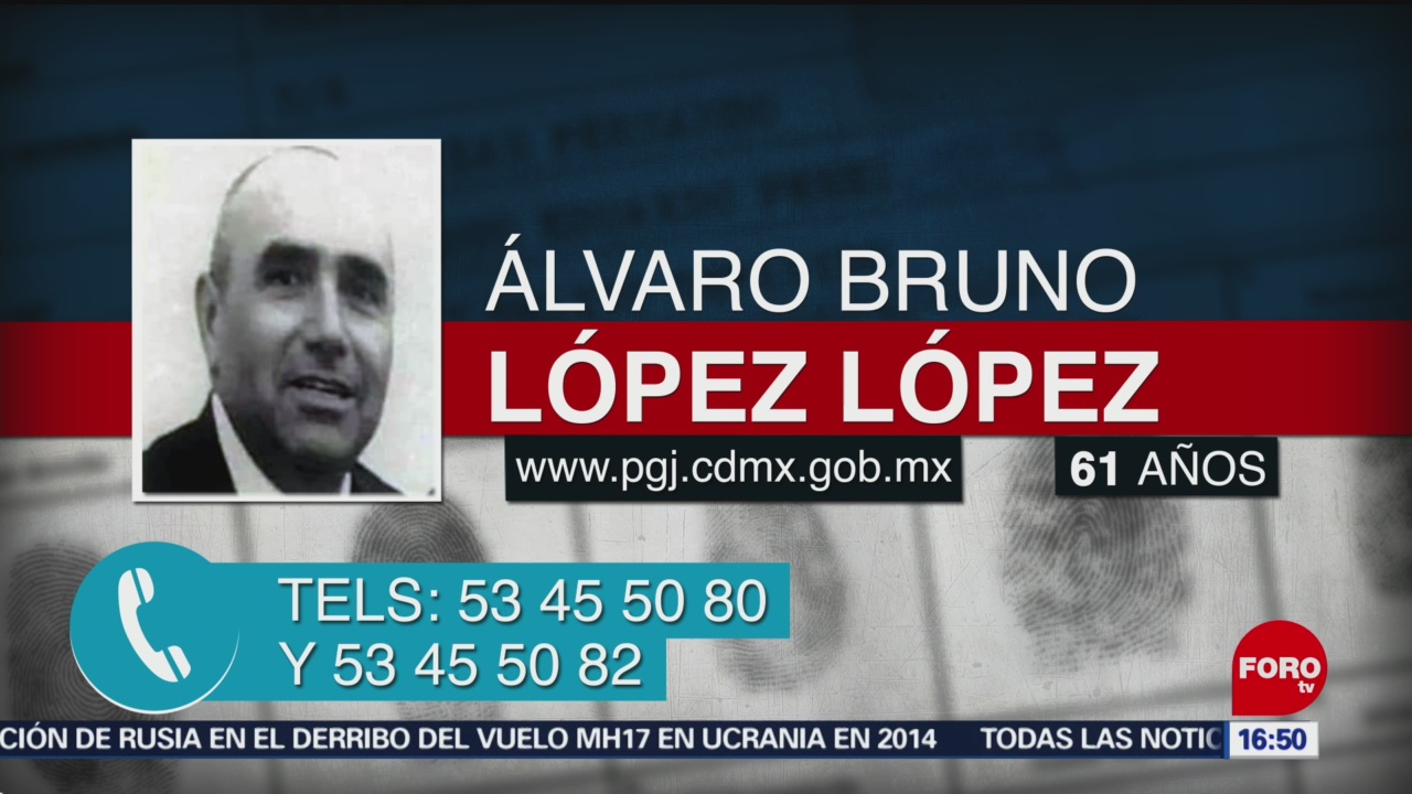 Foto: Se pide la colaboración del público para localizar a Álvaro Bruno López López, de 61 años