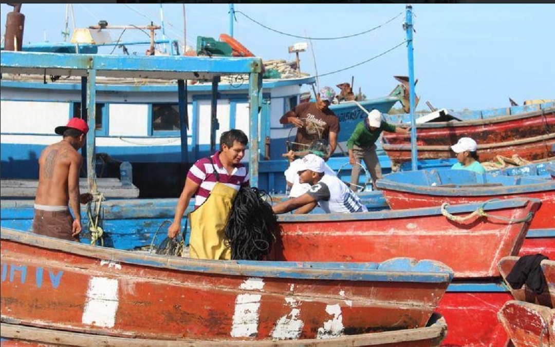 Foto: pescadores de Yucatán, 7 de junio 2019. Twitter @Noticaribe