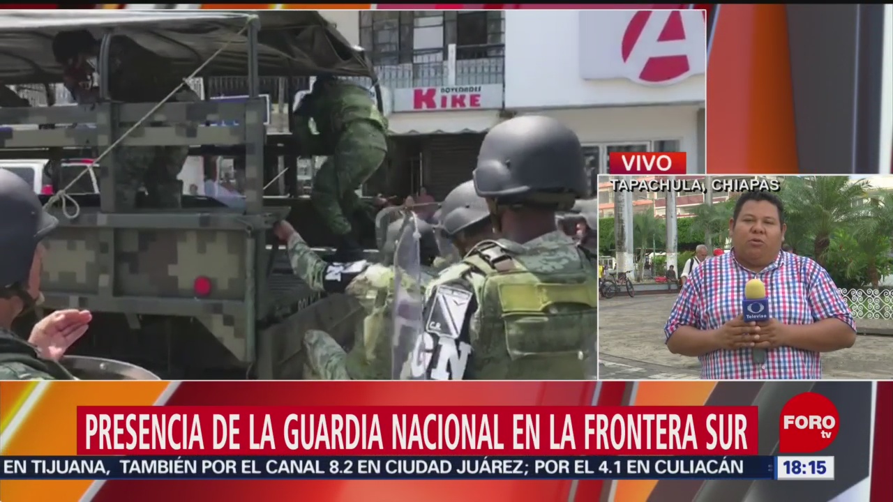 FOTO: Presencia de la Guardia Nacional en la frontera sur de México