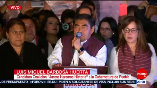 FOTO: Puebla celebra a Luis Miguel Barbosa, candidato de Morena, 2 Junio 2019