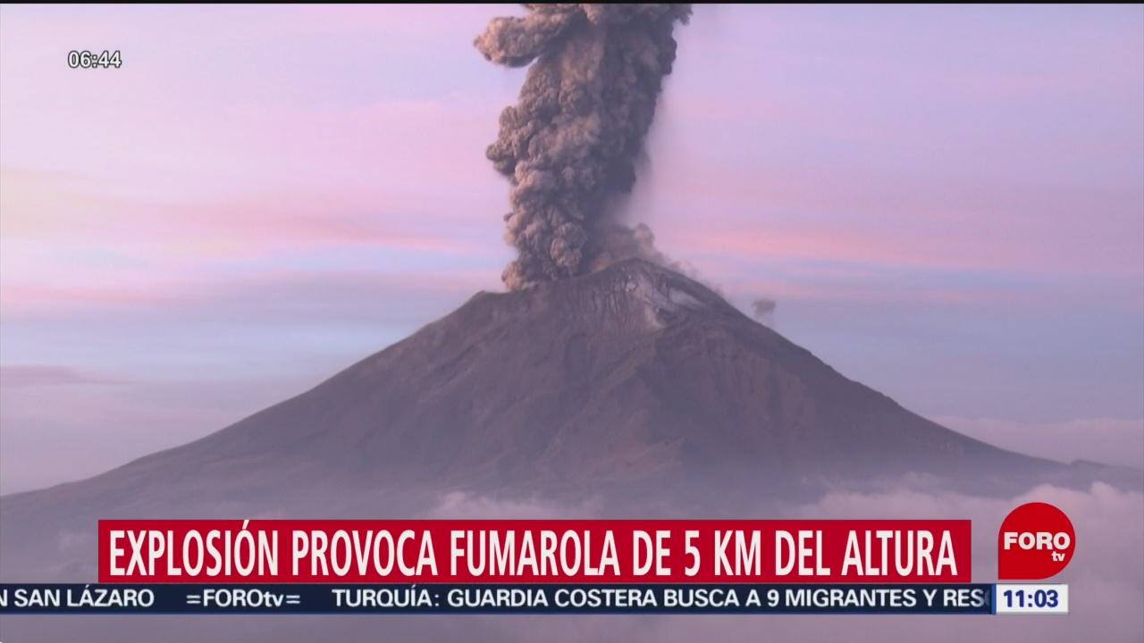 FOTO: Reporta caída de ceniza del volcán Popocatépetl en Ozumba, Edomex