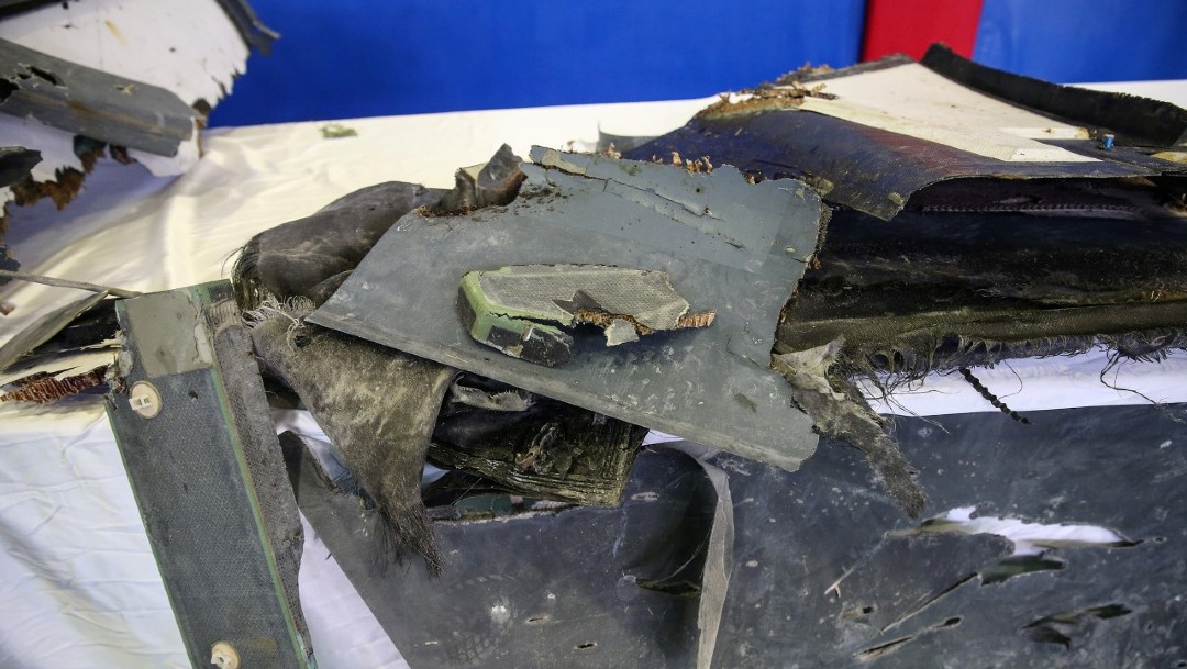 Foto: Restos de dron de EU derribado en Irán, 22 junio 2019