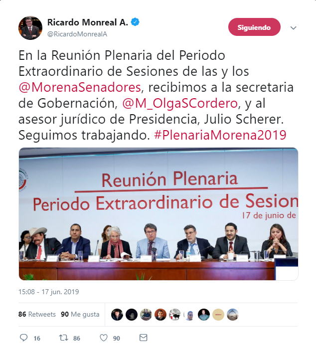 Germán Martínez regresa a su lugar en el Senado de la República