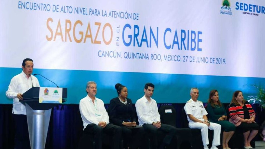 Foto: Se llevó a cabo en Cancún el Encuentro de Alto Nivel para la Atención del Sargazo en el Caribe, 28 junio 2019
