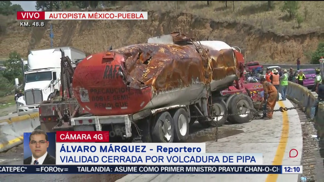 Se registran dos accidentes en la autopista México-Puebla