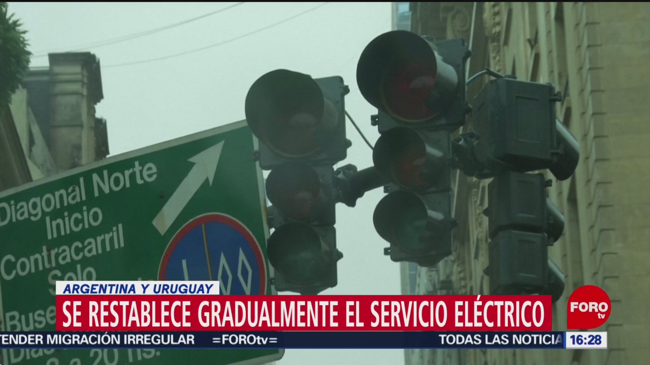 FOTO: Se restablece paulatinamente servicio eléctrico en Argentina y Uruguay, 16 Junio 2019