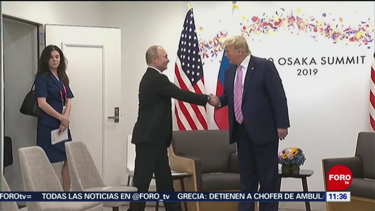 Se reúnen Donald Trump y Vladimir Putin en Japón