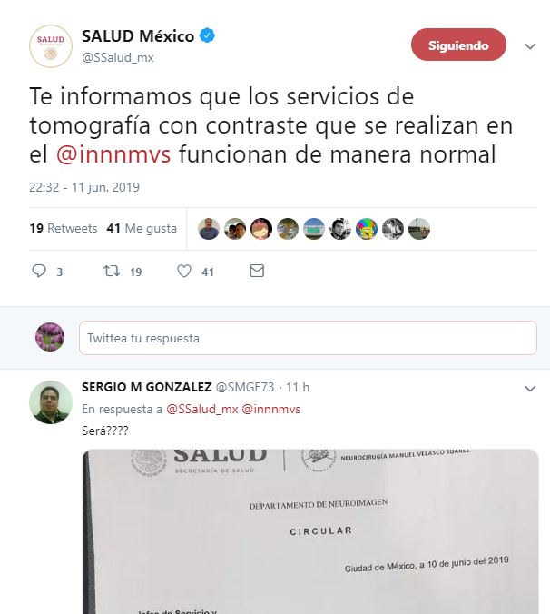 Foto Secretaría de Salud niega suspensión de tomografías 12 junio 2019