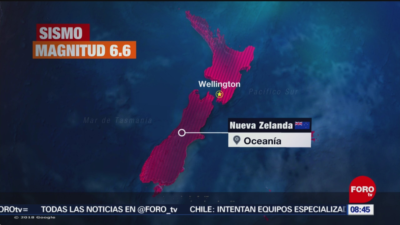 FOTO: Sismo de magnitud 6.6 en Nueva Zelanda, 16 Junio 2019