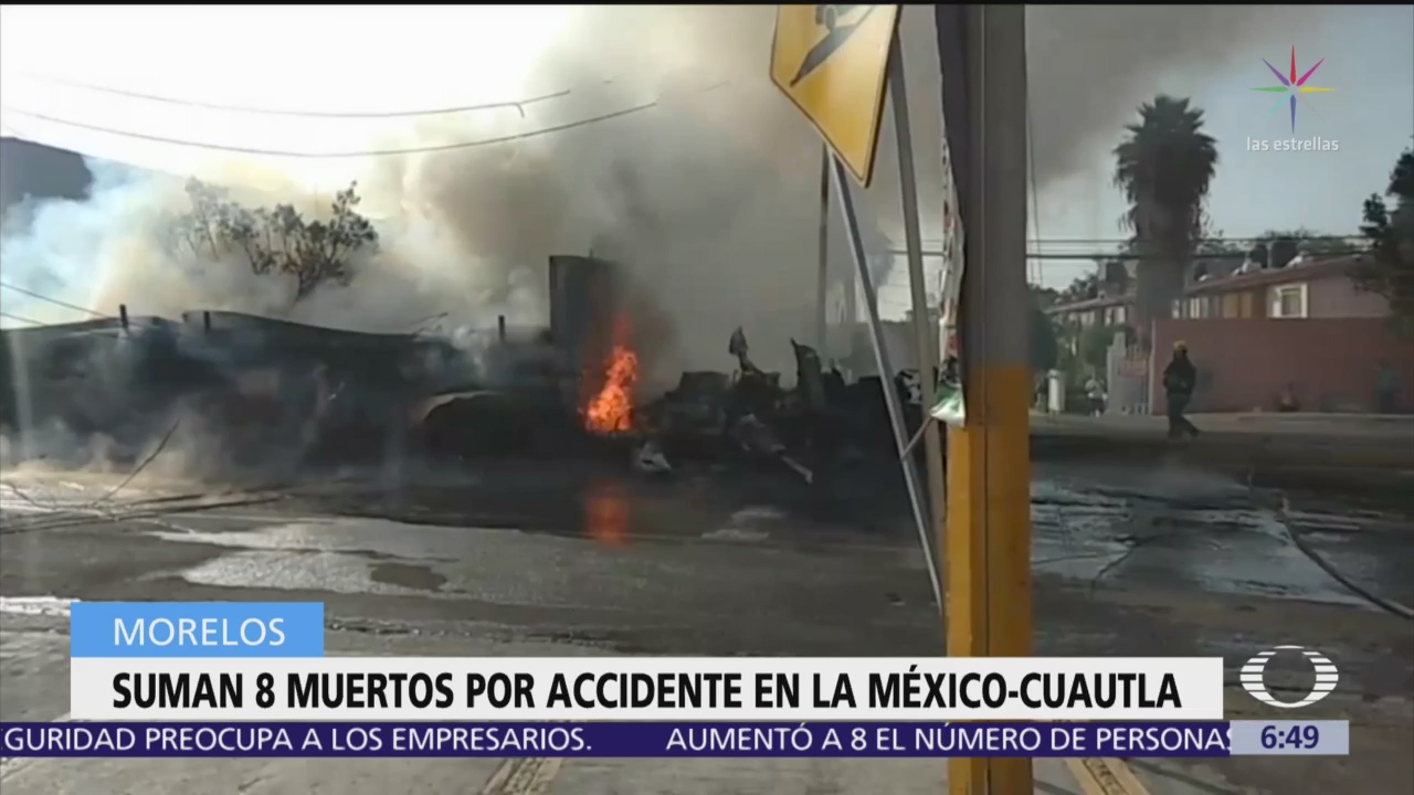 Suman 8 muertos por accidente en la México-Cuautla