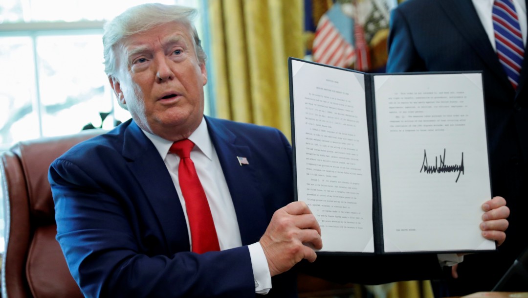 Foto: Trump firma documento sobre sanciones a Irán, 24 de junio de 2019, Estados Unidos