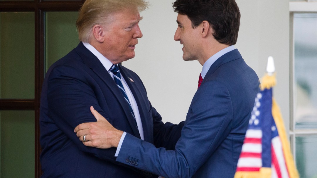 FOTO Donald Trump se reúne con Justin Trudeau en Washington, D.C., dialogan sobre T-MEC (AP 20 junio 2019)