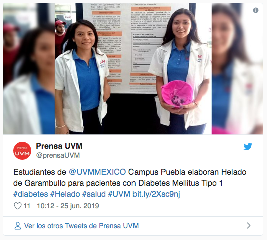 Foto Estudiantes de Puebla desarrollan helado para personas con diabetes 27 junio 2019
