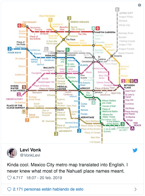 Foto Traducen al inglés mapa del Metro de la CDMX y se vuelve viral 10 junio 2019