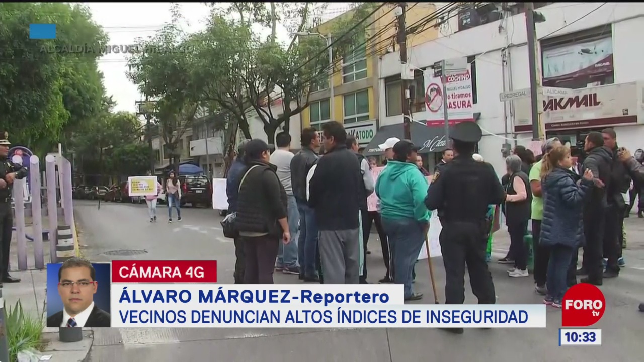 Vecinos de la alcaldía Miguel Hidalgo exigen seguridad