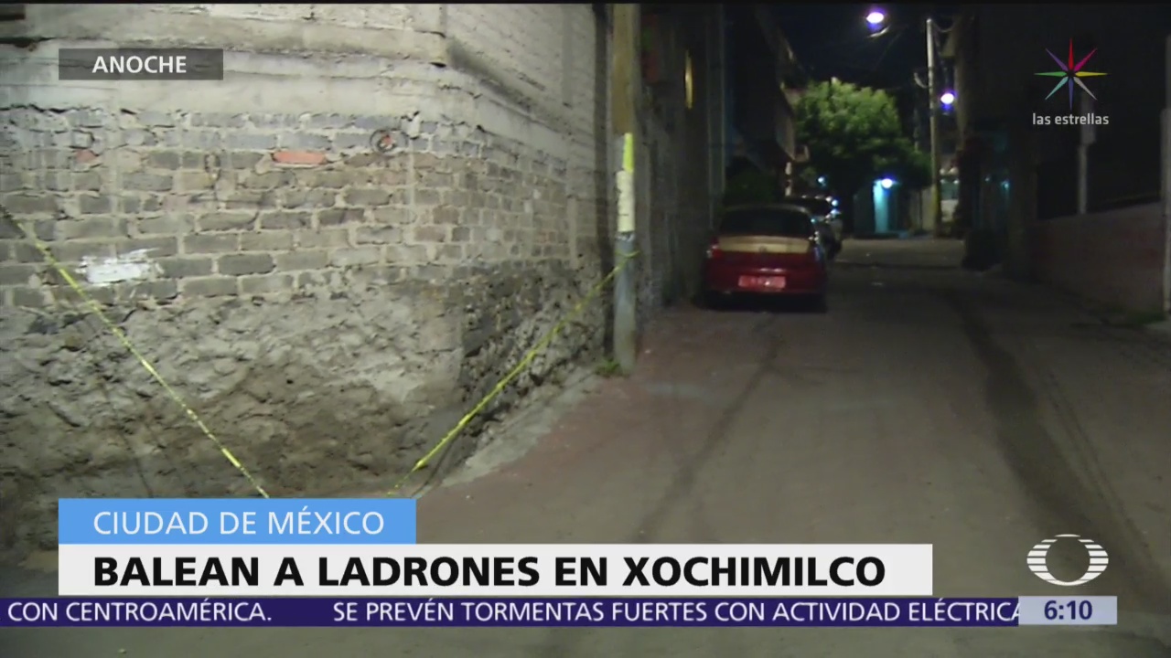 Víctima balea a dos ladrones en alcaldía Xochimilco