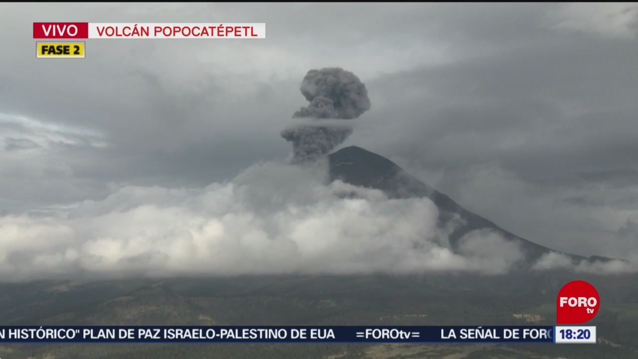 FOTO: Volcán Popocatépetl emite intensa fumarola, 1 Junio 2019