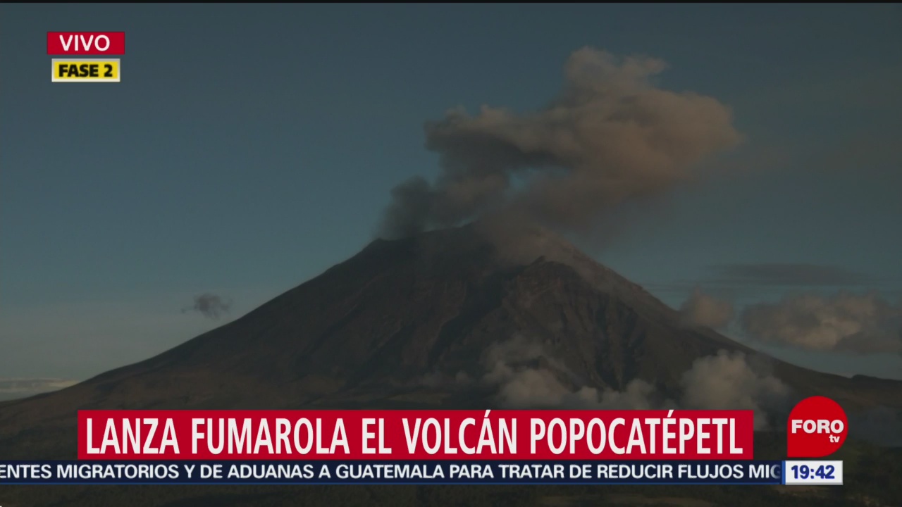 Foto: Volcán Popocatépetl Explosión 25 Junio 2019
