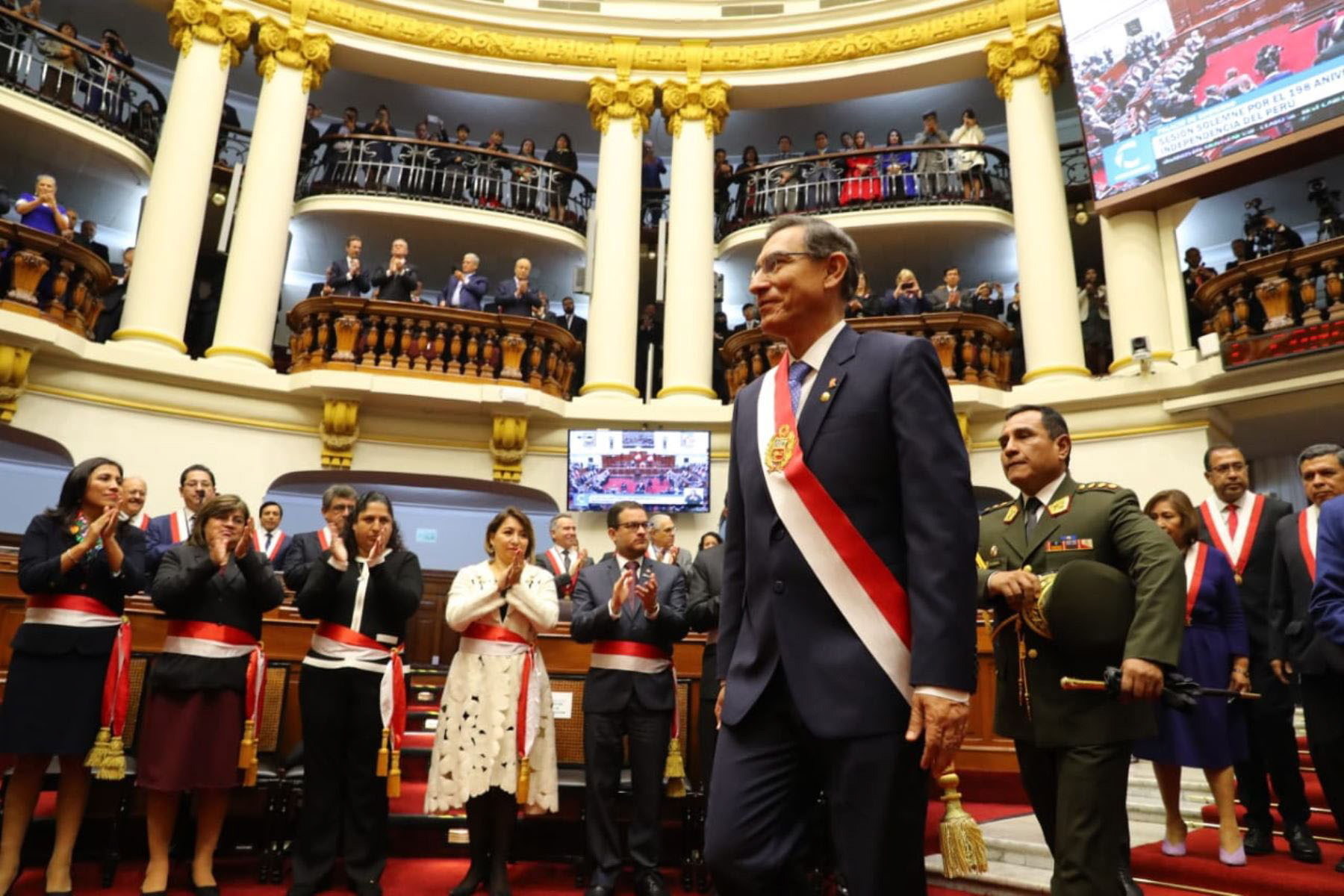 Foto: El Congreso peruano es controlado por el partido fujimorista, Fuerza Popular, 28 de julio de 2019 (EFE)