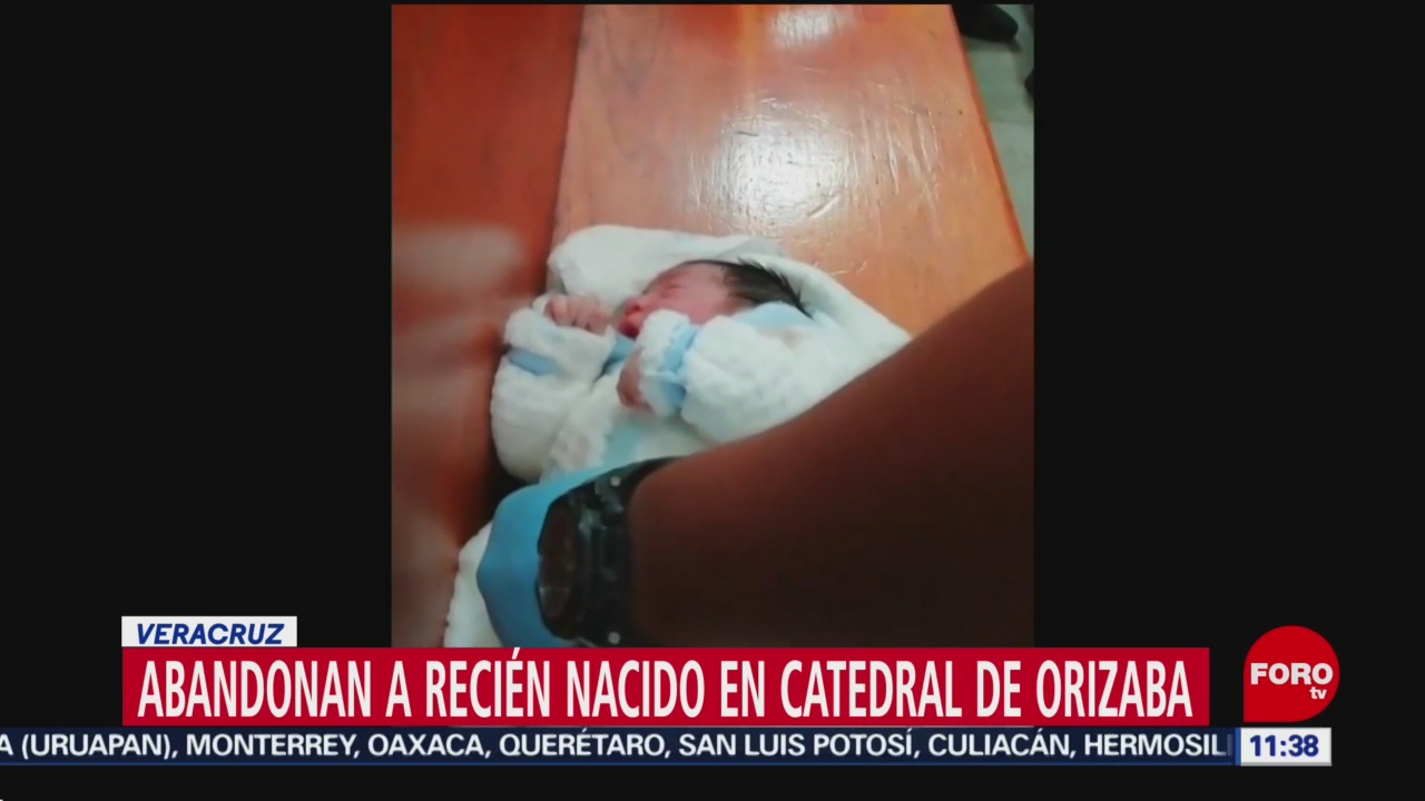 Abandonan a recién nacido en catedral de Orizaba, Veracruz