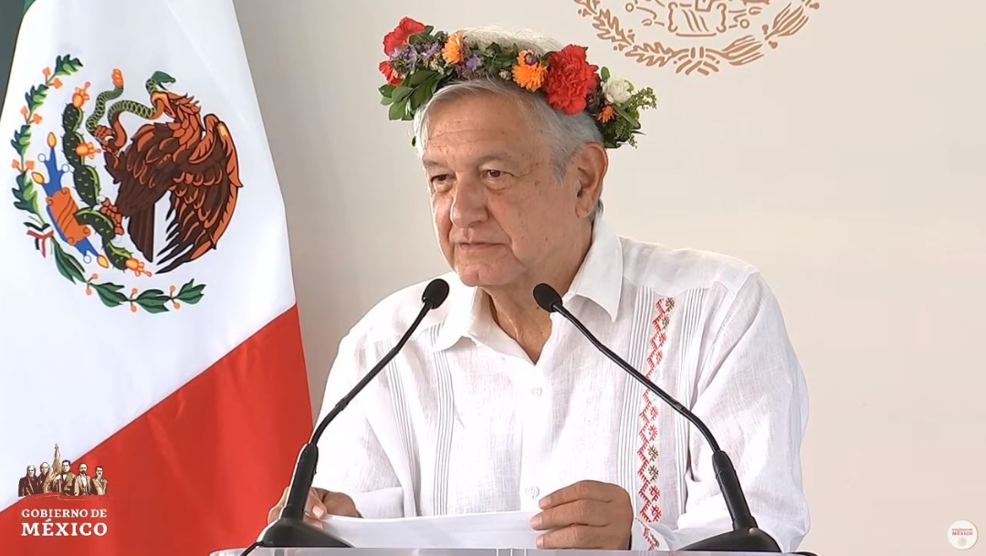 Foto: El presidente Andrés Manuel López Obrador durante una gira de trabajo en Hidalgo, el 21 de julio de 2019 (Gobierno de México)