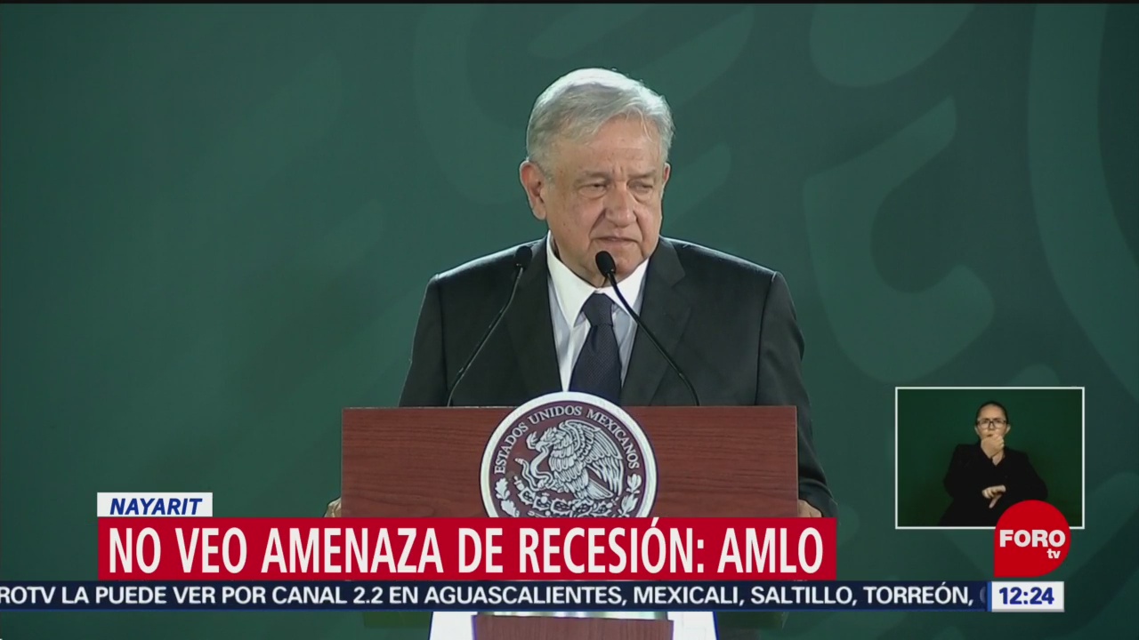 AMLO no ve amenaza de recesión en México, responde a BofA