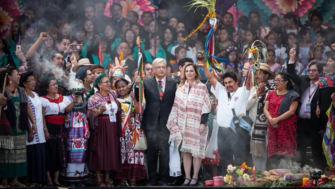 Imagen: AMLO tendrá este 1 de julio de 2019 una nueva demostración de fuerza y popularidad en el Zócalo de la Ciudad de México, el 1 de julio de 2019 (Getty Images, archivo) 