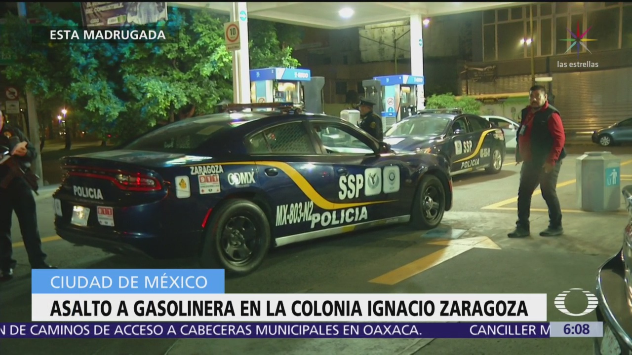 Asalto a gasolinera en la colonia Ignacio Zaragoza, CDMX