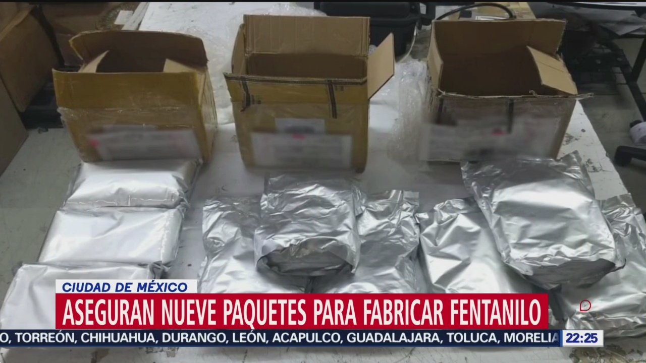 FOTO: Aseguran nueve paquetes para fabricar fentanilo en AICM, 21 Julio 2019