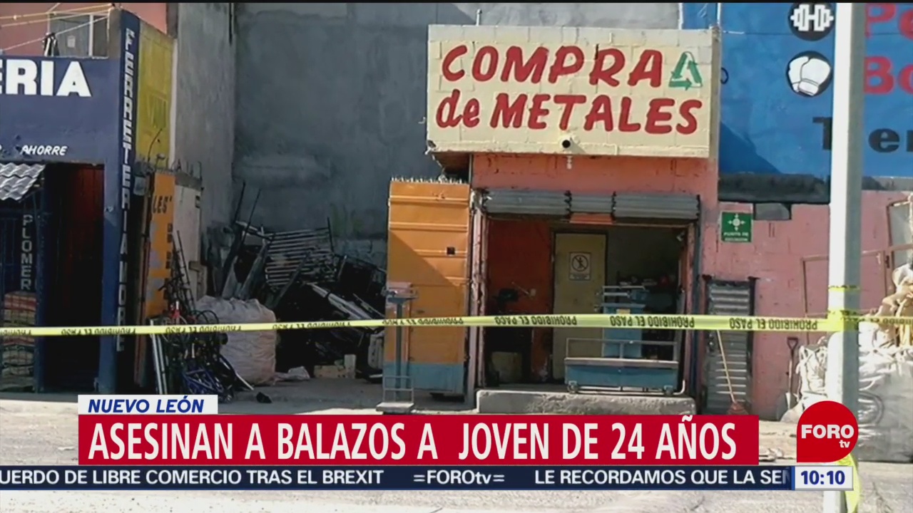FOTO: Asesinan a balazos a joven adentro de su negocio en Nuevo León, 27 Julio 2019