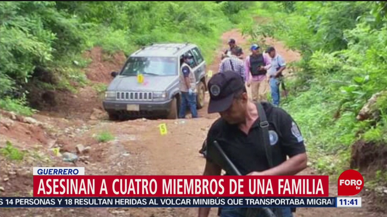 Asesinan a cuatro integrantes de una familia en Guerrero