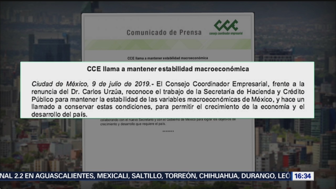 Foto: Así reaccionó la Coparmex y CCE tras la renuncia de Carlos Urzúa