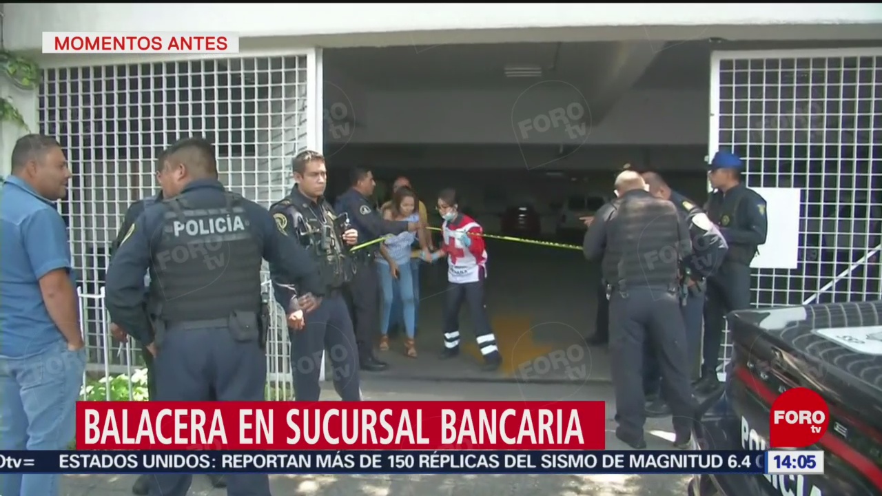 Foto: Balacera en sucursal bancaria en la alcaldía Cuauhtémoc