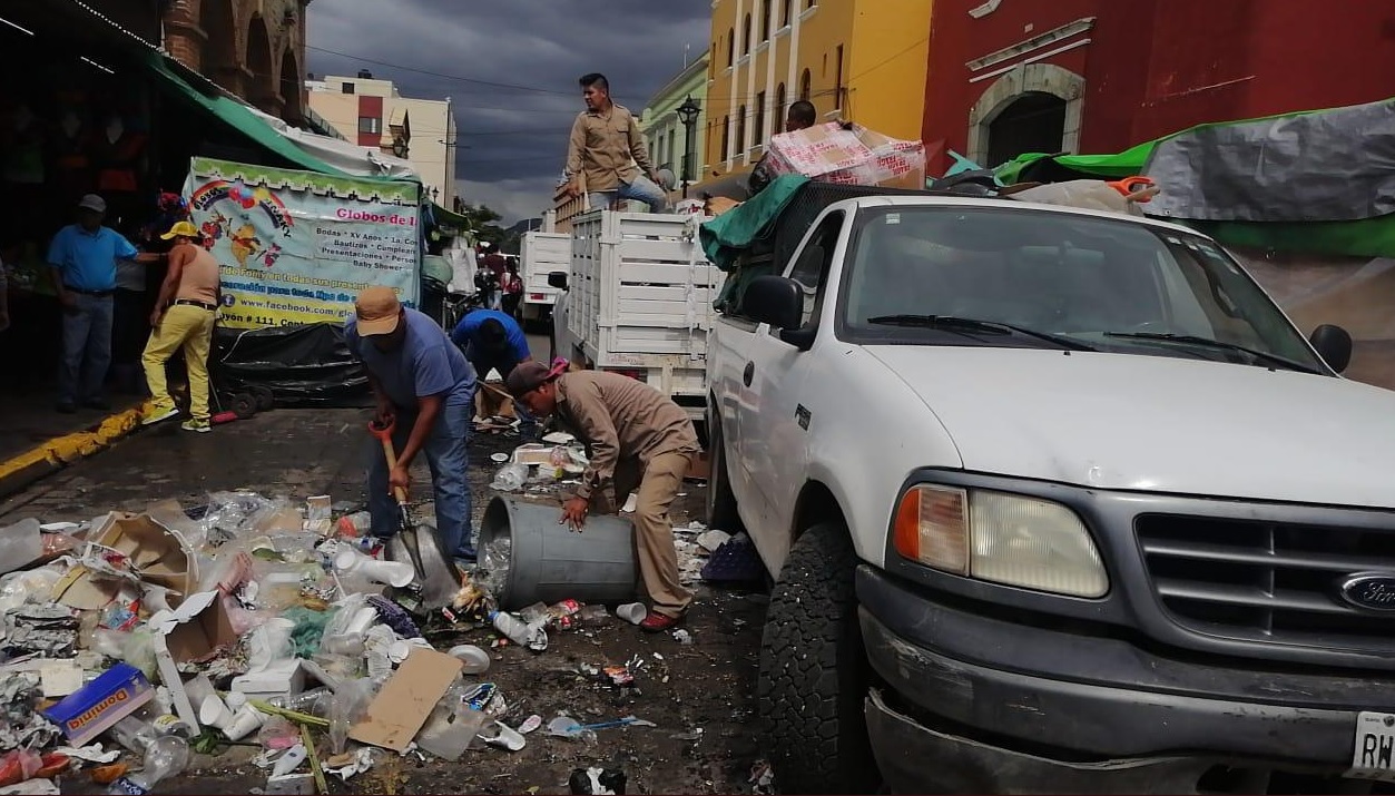 Recolección de basura en Oaxaca