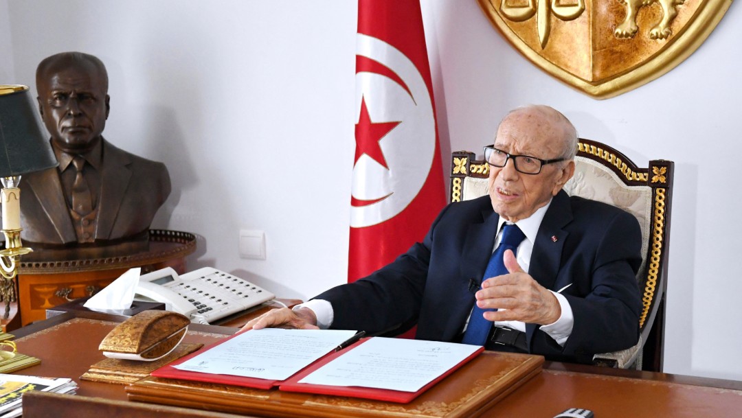 Foto: Beji Caid Essebsi, presidente de Túnez, 5 de julio de 2019, Túnez
