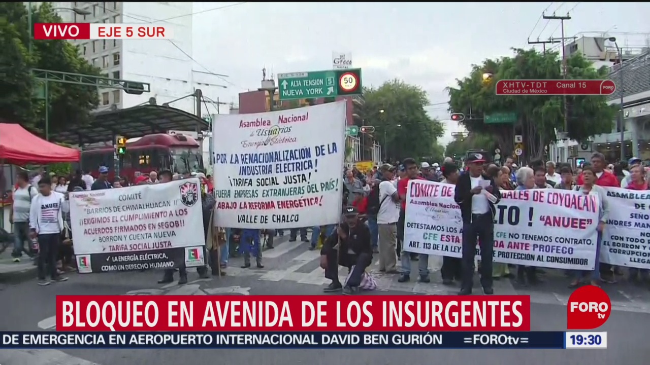 Foto: Cdmx Manifestantes Bloquean Insurgentes Eje 5 1 Julio 2019
