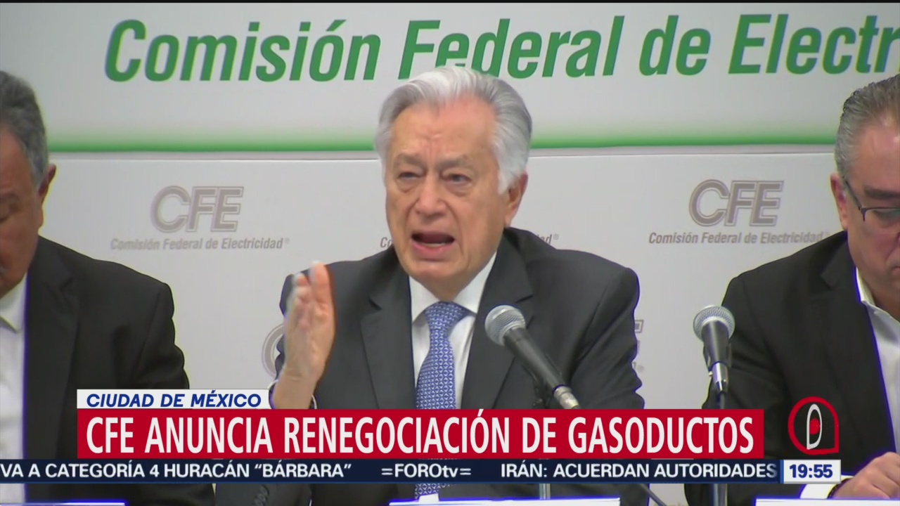 Foto: Cfe Anuncia Renegociación Gasoducto 2 Julio 2019