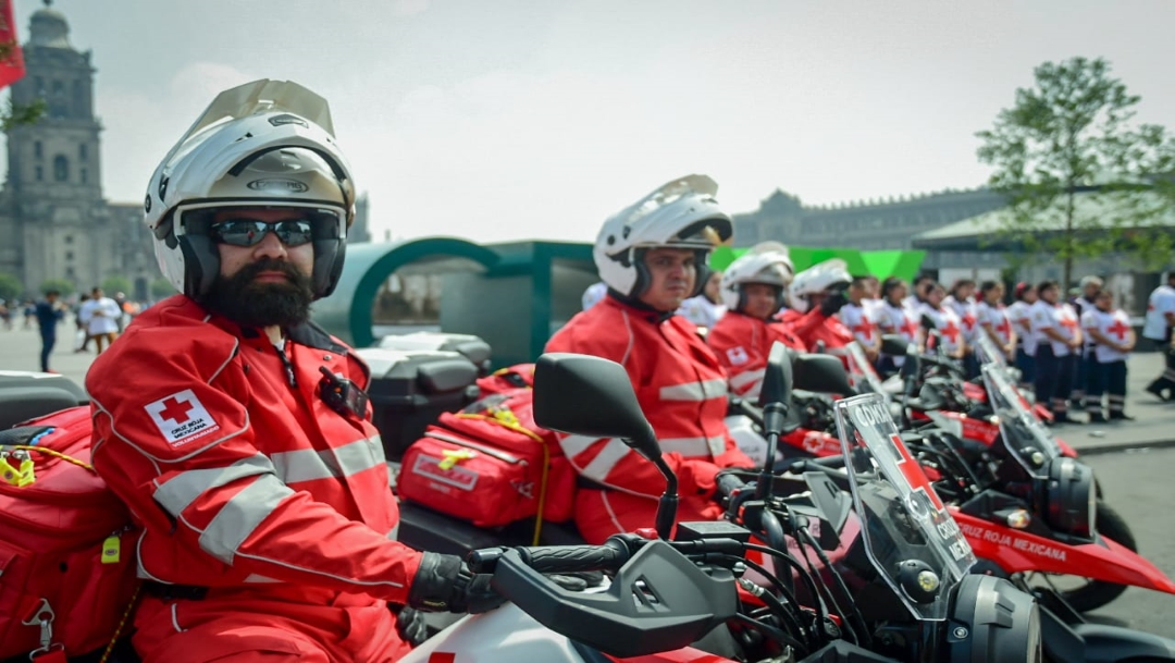 Foto Cómo entrenan los paramédicos en motocicleta de la Cruz Roja 19 julio 2019