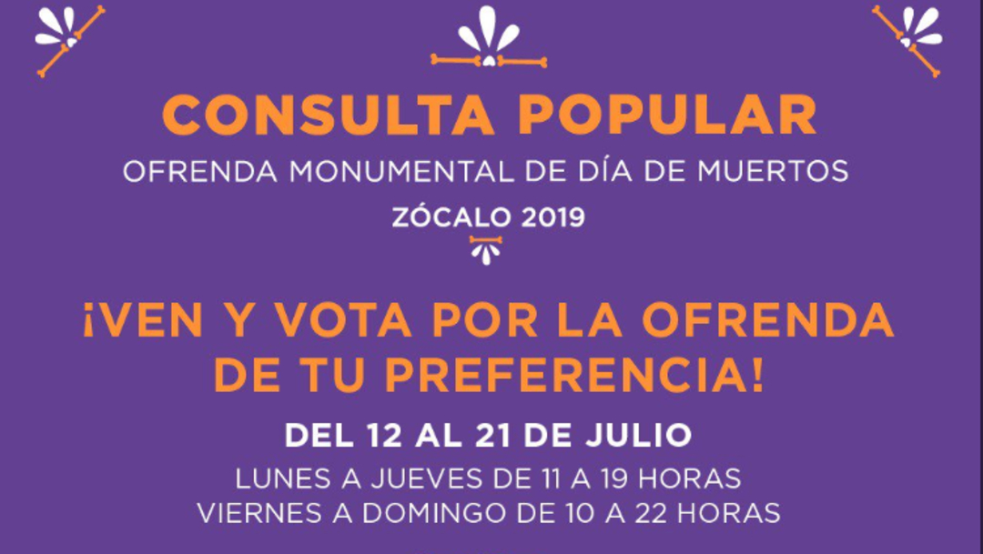 Imagen: La consulta popular fue inaugurada por el secretario de Cultura, José Alfonso Suárez del Real, de la Ciudad de México, 13 de julio de 2019, (Twitter @CulturaCiudadMx)