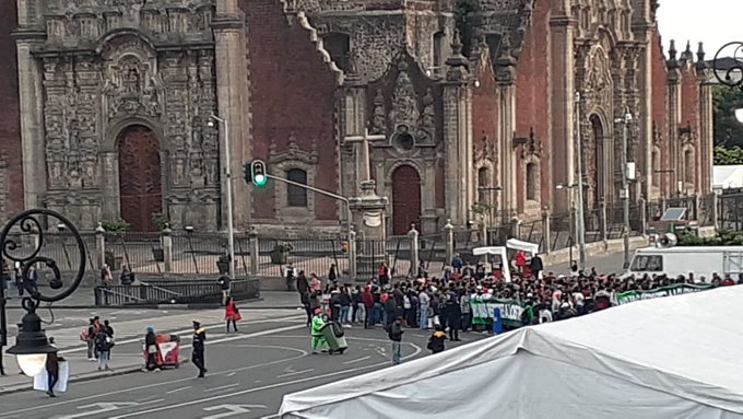 Foto Contingente de Antorcha Campesina en el Zócalo Capitalino 31 julio 2019