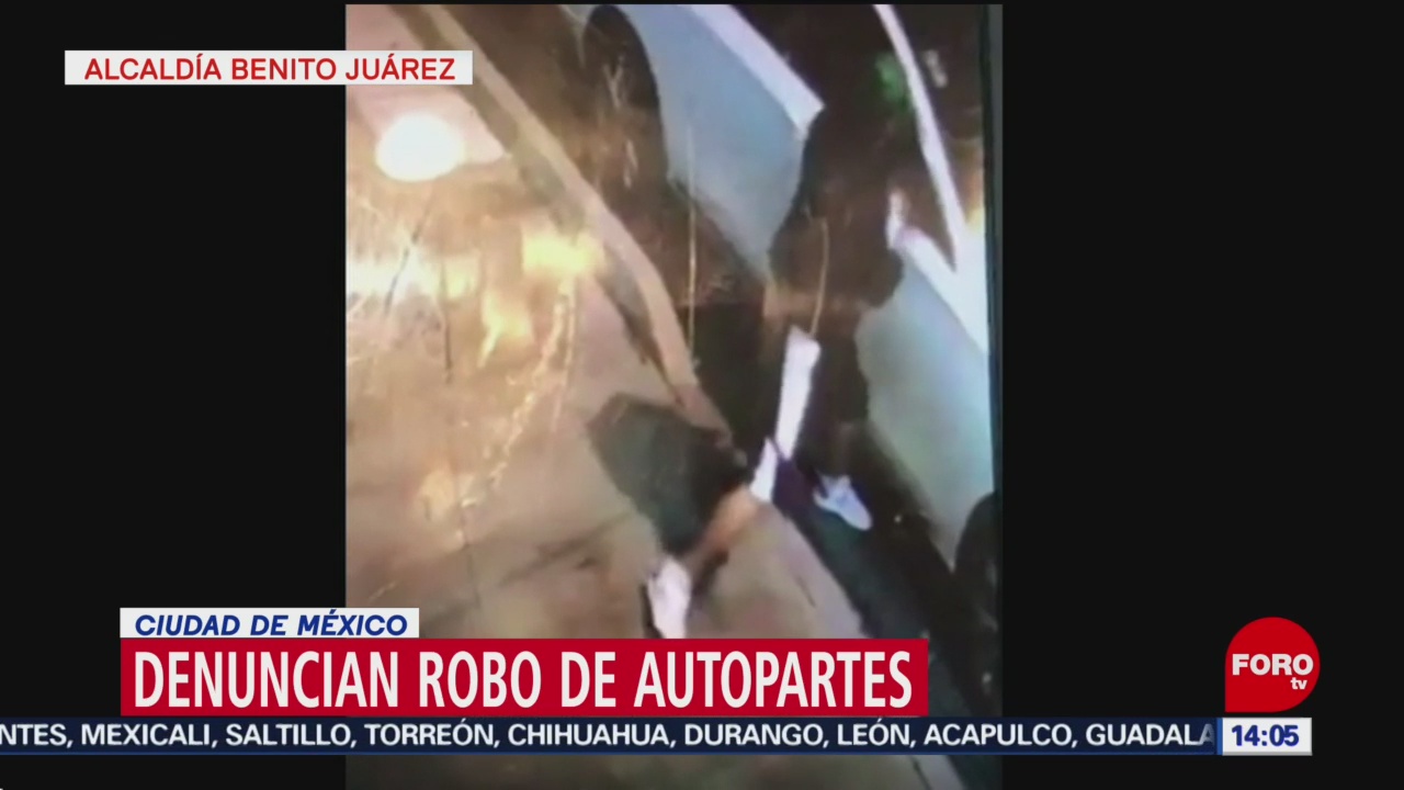 FOTO: Denuncian robo de autopartes en la Colonia Periodista, en CDMX, 7 Julio 2019