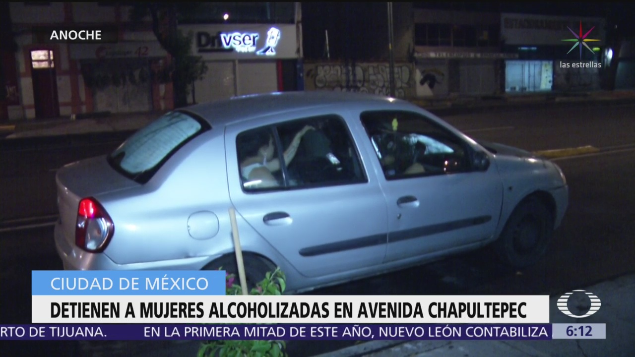 Detienen a mujer alcoholizadas en avenida Chapultepec, CDMX