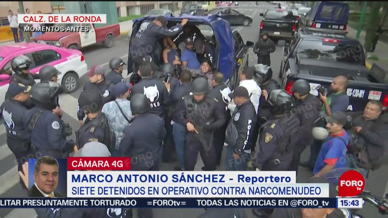 FOTO: Detienen a siete personas durante operativo contra narcomenudeo en CDMX