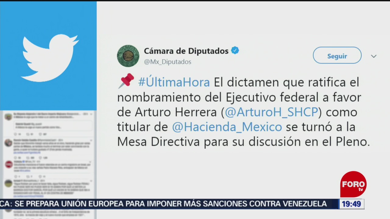 Foto: Diputados Ratificar Arturo Herrera Nuevo Secretario De Hacienda 16 Julio 2019