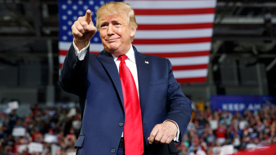 Foto:: El presidente Donald Trump durante un acto de campaña en Greenville, Carolina del Norte, 18 julio 2019