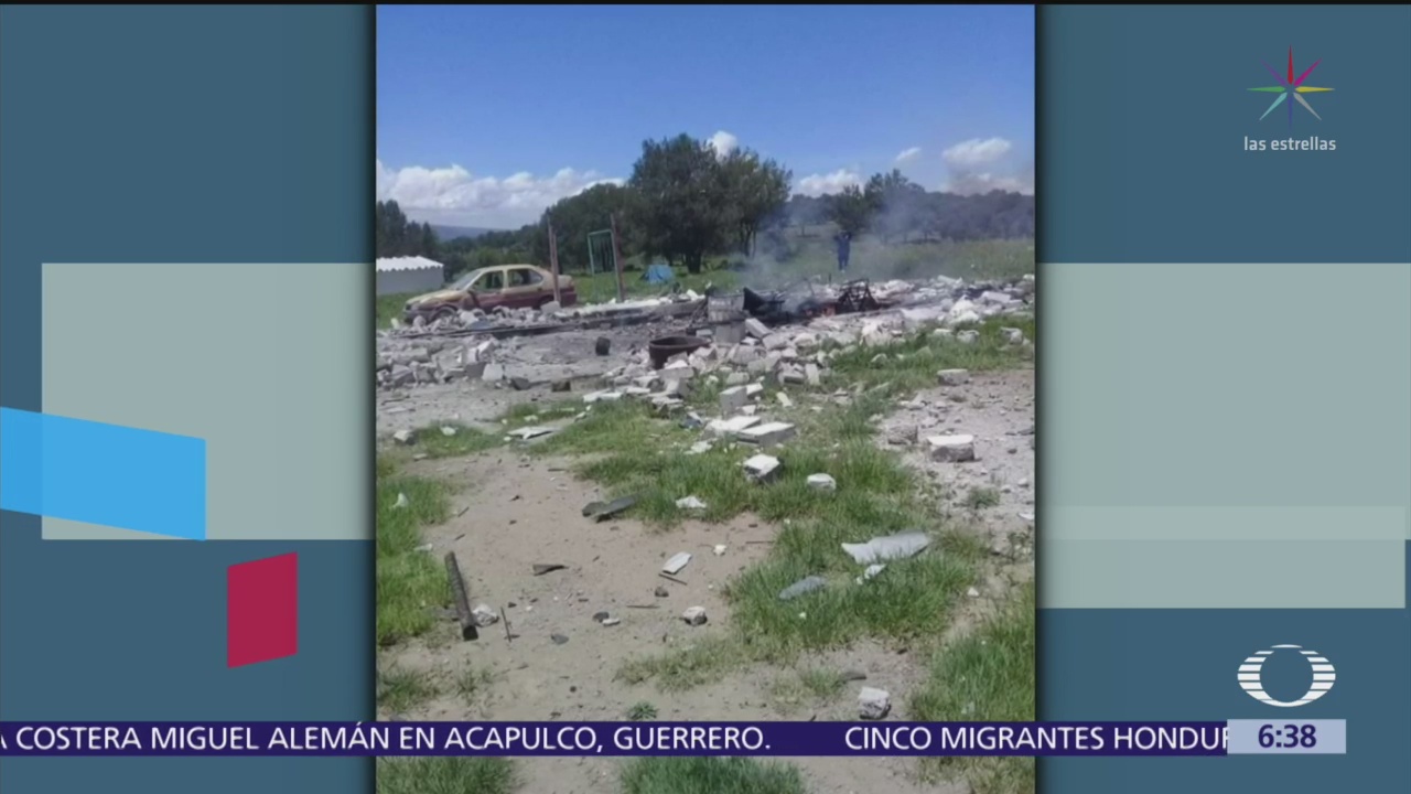 Dos muertos por explosión de polvorín en Tlaxcala
