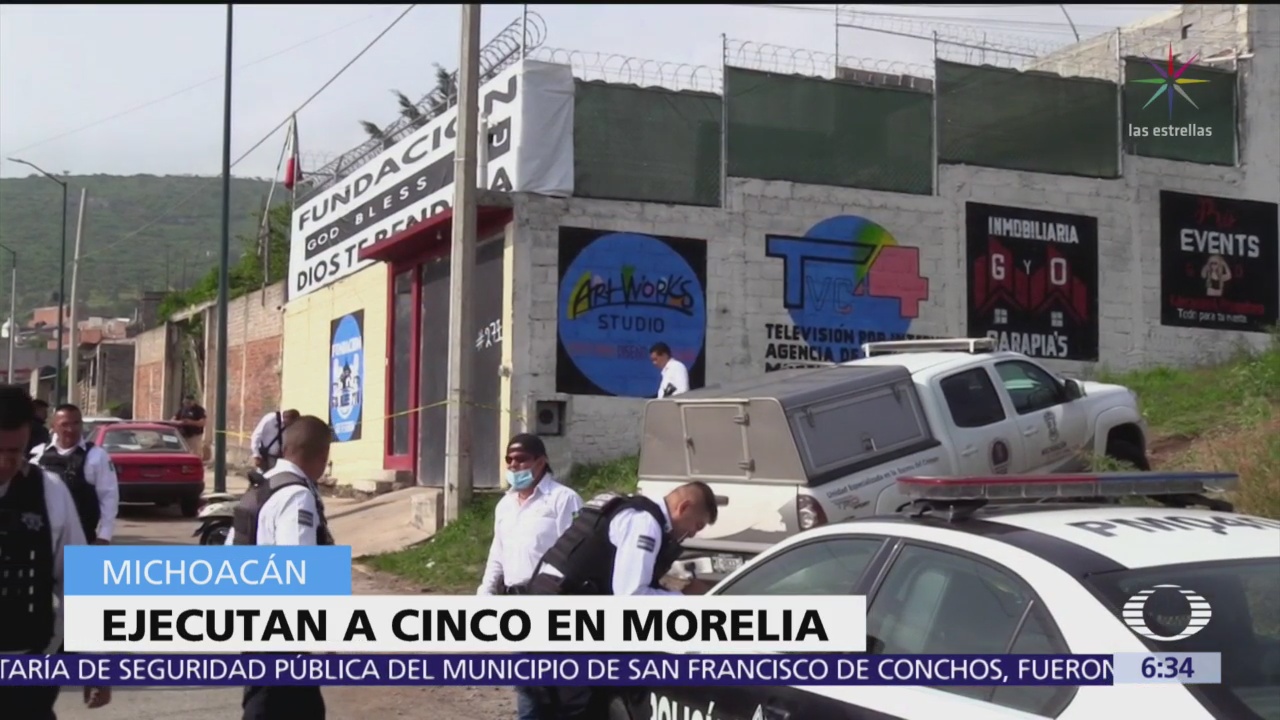 Ejecutan a cinco hombres en Morelia, Michoacán