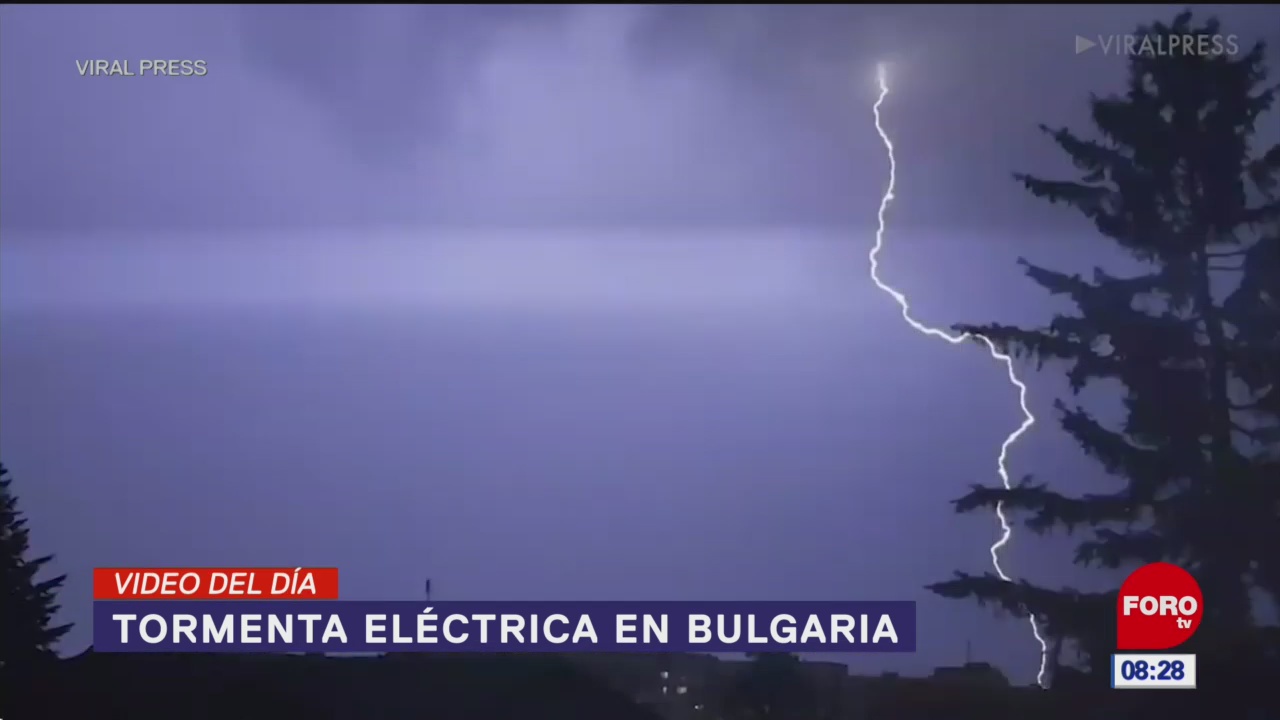 #ElVideodelDía: Tormenta eléctrica en Bulgaria