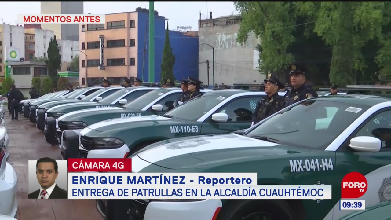 Entregan nuevas patrullas a policías de alcaldía Cuauhtémoc, CDMX