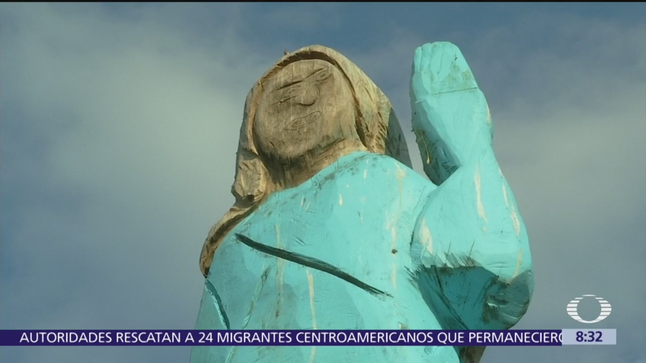 Estatua de Melania Trump en Eslovenia, ni se parece